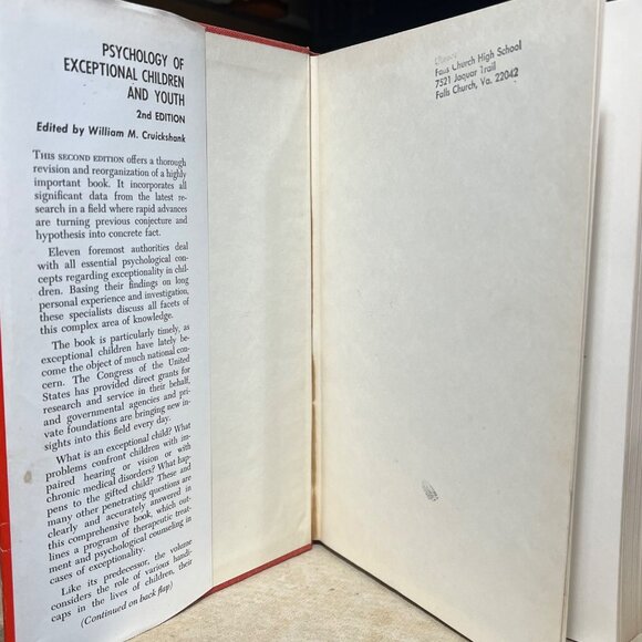 Psychology Of Exceptional Children And Youth 2nd Edition William M. Cruickshank - Picture 7 of 8